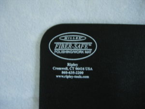 Side Angle Of A Fiber Mat With a Logo